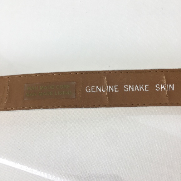 Genuine Snakeskin Belt Boho Ivory Cream Python Women’s Size M/L Animal Print main image 8